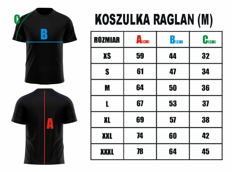 Koszulka męska FortisGO CZARNA "SPORT-Raglan" - obrazek 2