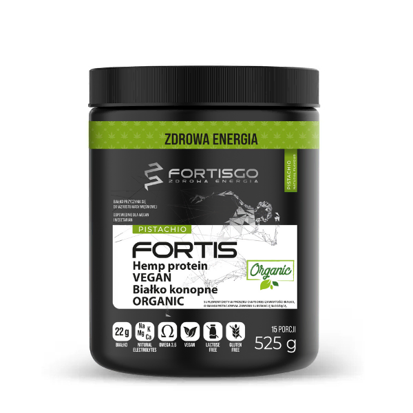 Białko konopne ORGANIC HEMP FORTIS WEGAN Pistacja